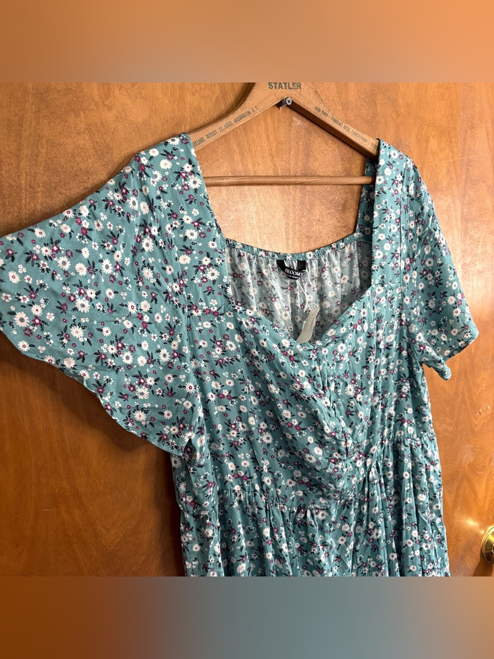 BloomChic Mint Green Ditsy Floral Sweetheart Maxi Dress NWT 18 20 Cottagecore - Picture 8 of 11